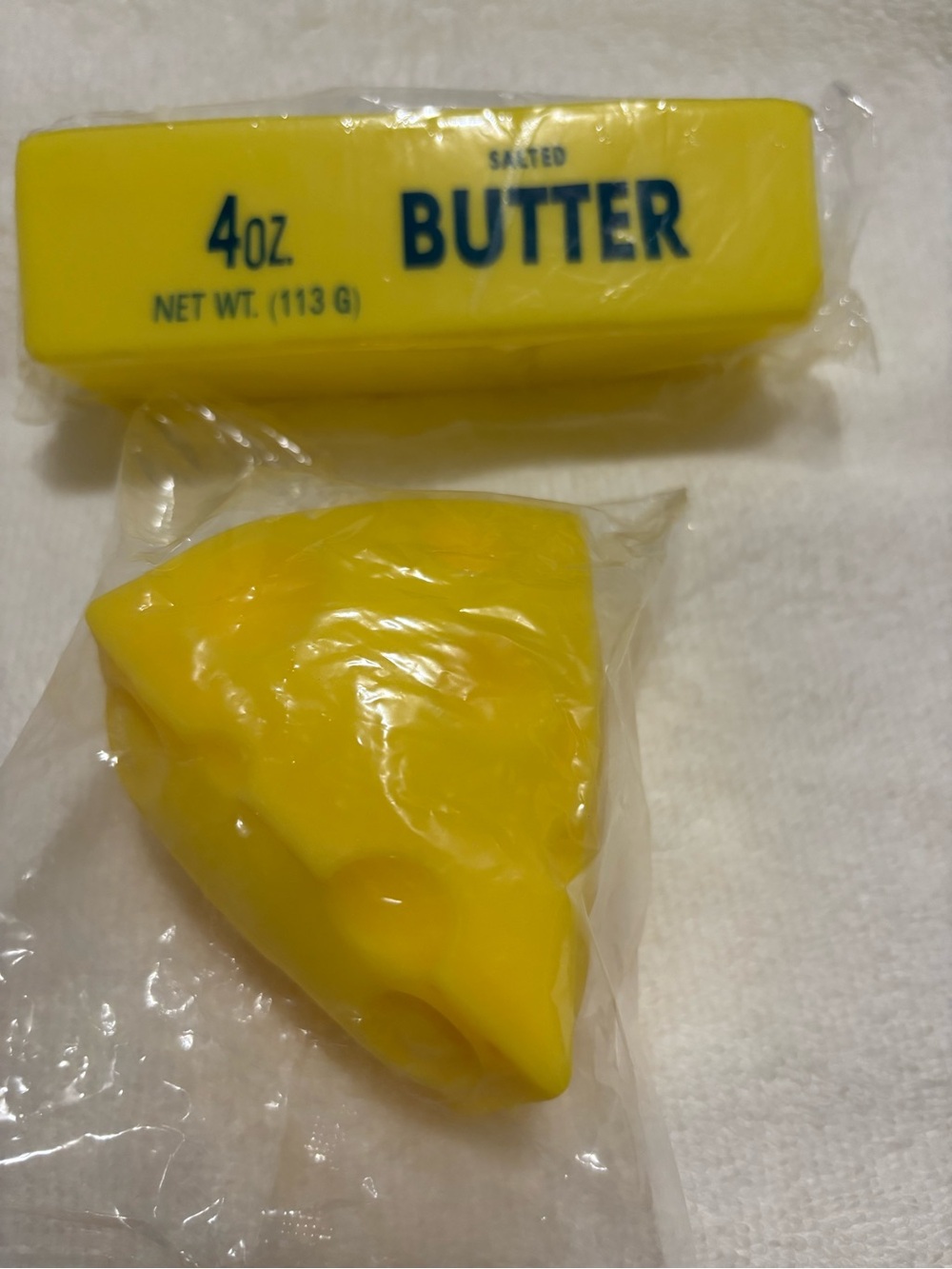 NWT Squishy Butter & Cheese Fidget Toys